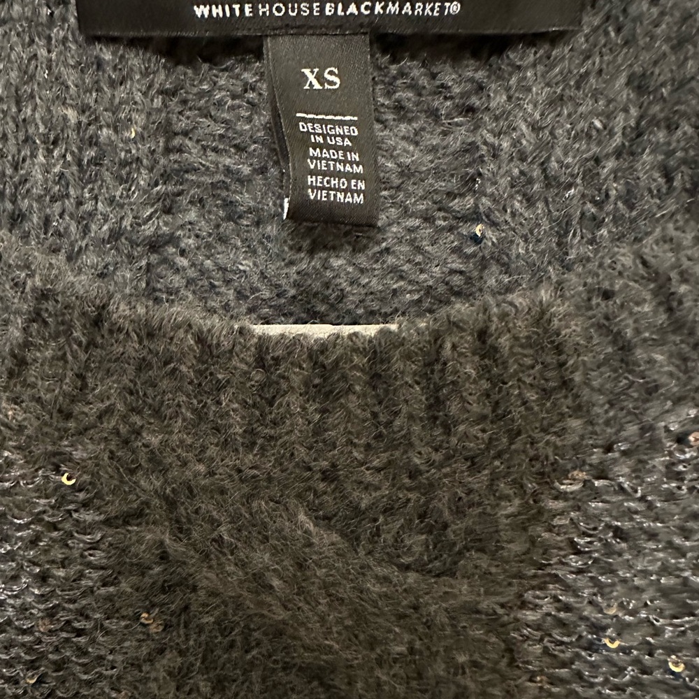 Sequin Cable Pullover Sweater - image 2